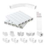 VEVOR Mini Split Line Set Cover 76.2mm W 5400mm L, PVC Decorative Pipe Line Cover For Air Conditioner with 10 Straight Ducts & Full Components Easy to Install, Paintable for Heat Pumps, White