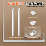 VEVOR Mini Split Line Set Cover 76.2mm W 2270mm L, PVC Decorative Pipe Line Cover For Air Conditioner with 2 Straight Ducts & Full Components Easy to Install, Paintable for Heat Pumps, White