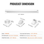 VEVOR Mini Split Line Set Cover 76.2mm W 2270mm L, PVC Decorative Pipe Line Cover For Air Conditioner with 2 Straight Ducts & Full Components Easy to Install, Paintable for Heat Pumps, White