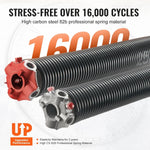 VEVOR Garage Door Torsion Springs, 16000 Cycles, Pair of 0.25 x 2 x 30inch, Garage Door Springs with Non - Slip Winding Bars, Mounting Tool and Gloves, Electrophoresis Coated, for Replacement
