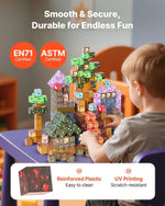 VEVOR Magnetic Blocks, 150 PCS Dark Castle Set, Magnetic Building Cubes for Kids, STEM Montessori Sensory Toys for Christmas Birthday Gift, Construction Stacking Toy for 3+ Years Old Boys & Girls