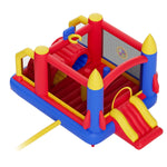 VEVOR Inflatable Bounce House, Outdoor High Quality Playhouse Trampoline, Jumping Bouncer with Blower, Slide, and Storage Bag, Family Backyard Bouncy Castle, for Kid Ages 3_8 Years, 4.0x2.4x2.4m