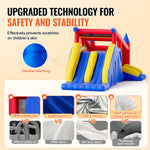 VEVOR Inflatable Bounce House, Outdoor High Quality Playhouse Trampoline, Jumping Bouncer with Blower, Slide, and Storage Bag, Family Backyard Bouncy Castle, for Kid Ages 3_8 Years, 4.6x2.6x2.3m