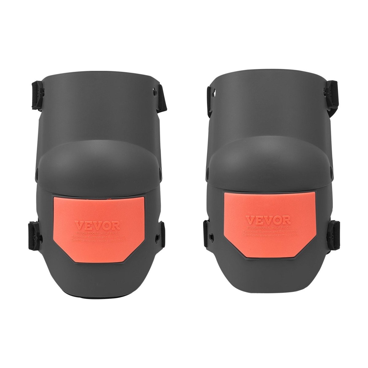VEVOR Knee Pads for Work, Extra Thick Construction Knee Pads with Foam Cushion - Pro Protection & Comfort, Work Knee Pads|Gardening Knee Pads|Flooring Knee Pads| for Men & Women, Black and Orange