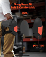 VEVOR Knee Pads for Work, Extra Thick Construction Knee Pads with Foam Cushion - Pro Protection & Comfort, Work Knee Pads|Gardening Knee Pads|Flooring Knee Pads| for Men & Women, Black and Orange