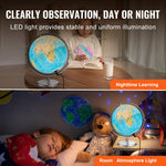 VEVOR Educational Globe for Kids, 254 mm, Interactive AR World Globe with AR Golden Globe APP LED Night Lighting Rotation, STEM Toy Gifts for Kids Compatible with Android or iOS Devices