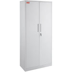VEVOR Metal Storage Cabinet w/ 3 Keys Adjustable Shelves & Magnetic Door White