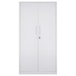 VEVOR Metal Storage Cabinet w/ 3 Keys Adjustable Shelves & Magnetic Door White