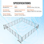 VEVOR Pool Fence, 4 x 72 FT Pool Fences for Inground Pools, Removable Child Safety Pool Fencing, Easy DIY Installation Swimming Pool Fence, 340gms Teslin PVC Pool Fence Mesh Protects Kids and Pets
