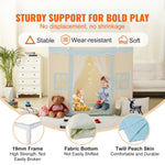 VEVOR Kids Play Tent, Kids Tent for Kids 1 - 5 Years Old, Toddler Tent with Mat and Tent Lamp, Tent for Kids with Windows for Indoor and Outdoor, Play House Castle Tent for Boys and Girls, Beige