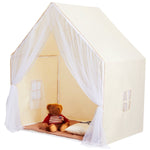 VEVOR Kids Play Tent, Kids Tent for Kids 1 - 5 Years Old, Toddler Tent with Mat and Tent Lamp, Tent for Kids with Windows for Indoor and Outdoor, Yurt Tent for Boys and Girls, Beige