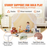 VEVOR Kids Play Tent, Kids Tent for Kids 1 - 5 Years Old, Toddler Tent with Mat and Tent Lamp, Tent for Kids with Windows for Indoor and Outdoor, Yurt Tent for Boys and Girls, Beige