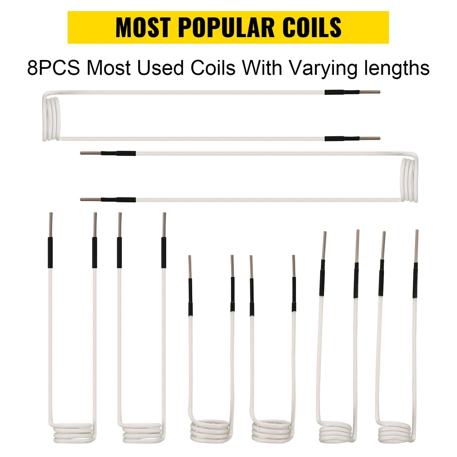 VEVOR Induction Heater Coil Kit Induction Coils 8PCS For Removing Rusty Bolts