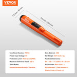 VEVOR Metal Detector Pinpointer, IP68 Fully Waterproof Handheld Pin Pointer Wand, 11.4 cm Detection Depth, 3 Modes, Professional Treasure Hunting Probe with Holster and 9V Battery, for Adults and Kids