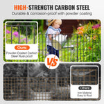 VEVOR Garden Fence, No Dig Fence 44(H)x33(L)cm Animal Barrier Fence, Underground Decorative Garden Fencing with 3.81 cm Spike Spacing, Metal Dog Fence for the Yard and Outdoor Patio, 28 Pack