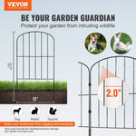 VEVOR Garden Fence, No Dig Fence 61 x 33 cm Animal Barrier Fence, Underground Decorative Garden Fencing with 5.08 cm Spike Spacing, Metal Dog Fence for the Yard and Outdoor Patio, 28 Pack
