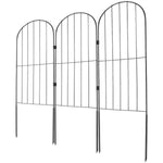 VEVOR Garden Fence, No Dig Fence 61 x 33 cm Animal Barrier Fence, Underground Decorative Garden Fencing with 5.08 cm Spike Spacing, Metal Dog Fence for the Yard and Outdoor Patio, 10 Pack