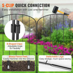 VEVOR Garden Fence, No Dig Fence 61 x 33 cm Animal Barrier Fence, Underground Decorative Garden Fencing with 5.08 cm Spike Spacing, Metal Dog Fence for the Yard and Outdoor Patio, 10 Pack