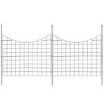 VEVOR Garden Fence, 75×93 cm Animal Barrier Fence, Underground Decorative Garden Fencing with 6.38 cm Spike Spacing, Metal Dog Fence for the Yard and Outdoor Patio, 5 Pack