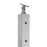 VEVOR Cable Railing Post Level Deck Stair Post 36 x 0.98 x 1.97" Cable Handrail Post Stainless Steel Wire Drawing Deck Railing Pre-Drilled Pickets with Mounting Bracket Stair Railing Kit Silver, 91.4*2.5*5cm