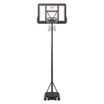VEVOR Basketball Hoop, 4-10 ft Adjustable Height Portable Backboard System, 44 inch Basketball Hoop & Goal, Kids & Adults Basketball Set with Wheels, Stand, and Fillable Base, for Outdoor/Indoor