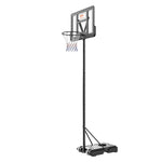 VEVOR Basketball Hoop, 4-10 ft Adjustable Height Portable Backboard System, 44 inch Basketball Hoop & Goal, Kids & Adults Basketball Set with Wheels, Stand, and Fillable Base, for Outdoor/Indoor