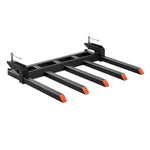 VEVOR Clamp on Debris Forks to 1200 mm Bucket, 1200 kg Capacity Heavy Duty Clamp on Pallet Forks Attachments, Fit for Loader Bucket Skidsteer Tractor to Clean up Fallen Limbs Debris or Yard Wwaste
