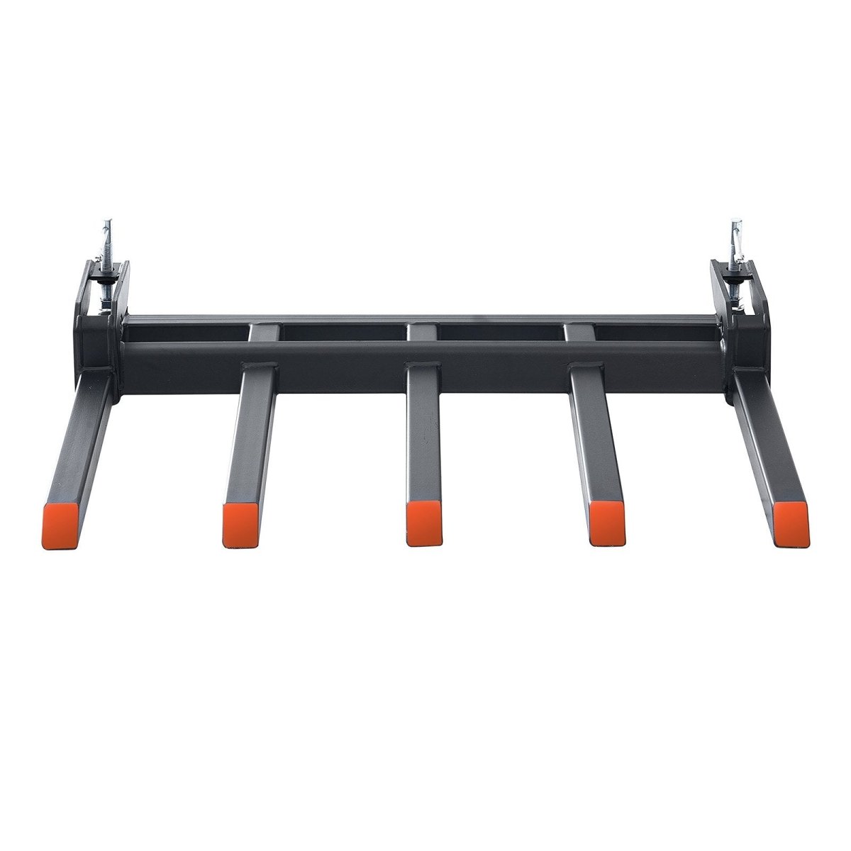 VEVOR Clamp on Debris Forks to 1200 mm Bucket, 1200 kg Capacity Heavy Duty Clamp on Pallet Forks Attachments, Fit for Loader Bucket Skidsteer Tractor to Clean up Fallen Limbs Debris or Yard Wwaste