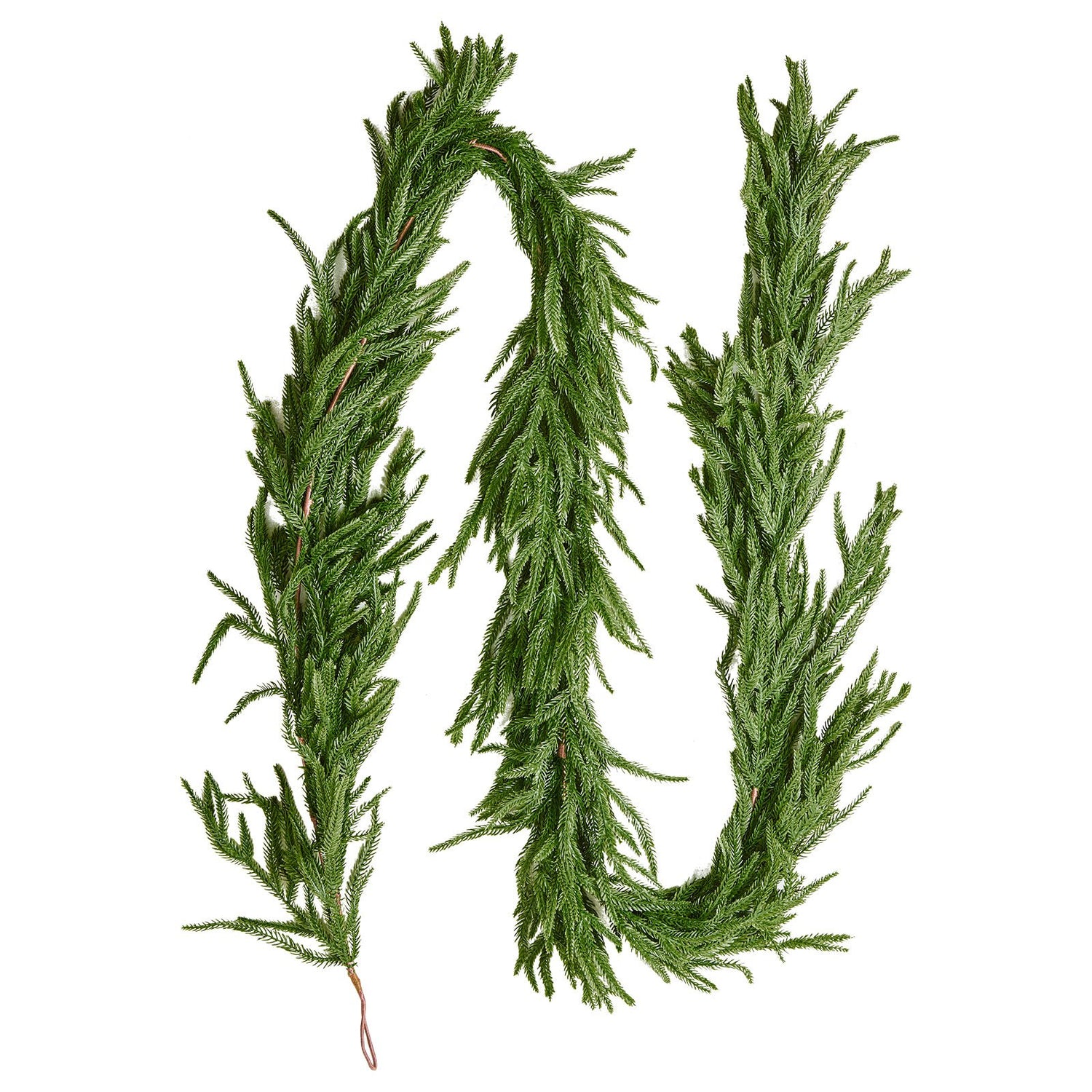 VEVOR Christmas Garland, 2750 mm Realistic Norfolk Pine Garland, Evergreen Real Touch Artificial Faux Greenery Garlands, for Holiday Indoor Outdoor Xmas Decoration on Table, Mantel, and Fireplace