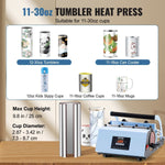 VEVOR Tumbler Heat Press Machine 11 - 30oz Mug Press Sublimation Tumblers Blue