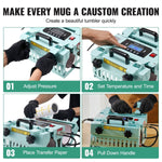 VEVOR Tumbler Heat Press Machine 2 Station Heaters 11 - 30oz Mug Press Sublimation