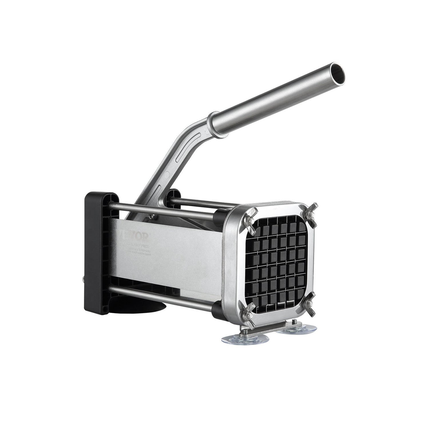 VEVOR French Fry Cutter, Potato Slicer with 1/2-Inch and 3/8-Inch Stainless Steel Blades, Manual Potato Cutter Chopper with Suction Cups, Great for Potato, French Fries, Cucumber, Vegetables, Carrot