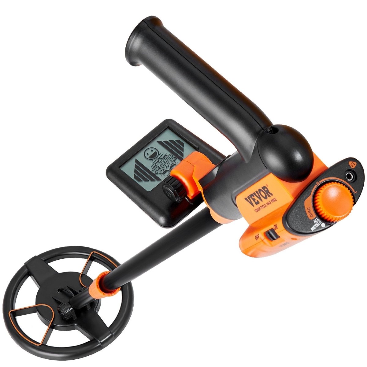 VEVOR Metal Detector for Kids, 150mm, Waterproof Search Coil with LCD Display, Adjustable 660.4 - 914.4 mm Gold Detector, Lightweight Carbon Fiber Stem for Junior & Youth Detecting Gold Coin Treasure