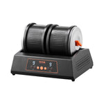 Rock Tumbler Machine 8 lbs Rock Polishing Kit 9 Speed 9 - Day Timer Dual Barrels