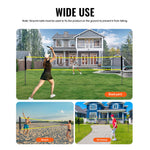 VEVOR Badminton Net Set, Outdoor Backyard Beach Park Badminton Net, Portable Badminton Equipment Set, Adults Kids Badminton Net with Poles, Carrying Bag, 4 Iron Rackets, and 3 Nylon Shuttlecocks