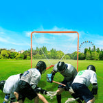 VEVOR Lacrosse Goal, 1.2 mx 1.2 m Small Kids Lacrosse Net, Folding Portable Lacrosse Goal with Carry Bag, Iron Frame Backyard Training Equipment, Quick & Easy Setup, Perfect for Youth Training, Orange