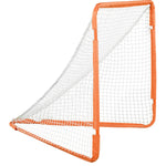 VEVOR Lacrosse Goal, 1.2 mx 1.2 m Small Kids Lacrosse Net, Folding Portable Lacrosse Goal with Carry Bag, Iron Frame Backyard Training Equipment, Quick & Easy Setup, Perfect for Youth Training, Orange