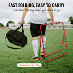 VEVOR Soccer Rebounder Rebound Net, Kick-Back 100x100 cm, Portable Football Training Gifts, Fully Adjustable Angles Goal Net, Aids & Equipment for Kids Teens & All Ages, Easy Set Up & Perfect Storage