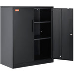 VEVOR Metal Storage Cabinet w/ 3 Keys 2 Adjustable Shelves & Magnetic Door Black