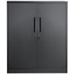 VEVOR Metal Storage Cabinet w/ 3 Keys 2 Adjustable Shelves & Magnetic Door Black