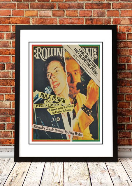 Sex Pistols' Rolling Stone Magazine Cover! - Framed A2