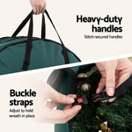 Jingle Jollys Christmas Garland Wreath Storage Bag 2 - Tier Ornaments Holder 60cm