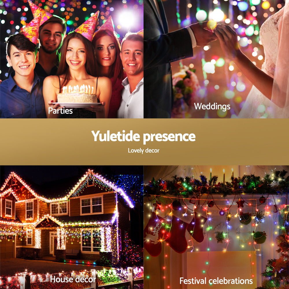 32M Christmas Lights Icicle Light 960 LED Multi - coloured Jingle Jollys