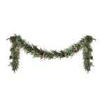 Jingle Jollys 3M Christmas Garland Pre - lit LED with Pine Cones Xmas Decor Green