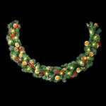 Jingle Jollys 1.8M Christmas Garland Pre - lit LED Pine Cones Berries Xmas Decor