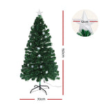 Jingle Jollys 1.5m Christmas Tree Optic Fibre LED Xmas tree Multi Colour