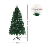 Jingle Jollys 1.5m Christmas Tree Optic Fibre LED Xmas tree Multi Colour