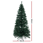 Jingle Jollys 1.8m Christmas Tree Optic Fibre LED Xmas tree 300 Tips