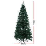 Jingle Jollys 1.8m Christmas Tree Optic Fibre LED Xmas tree Warm White