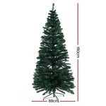 Jingle Jollys 1.8m Christmas Tree Optic Fibre LED Xmas tree Warm White